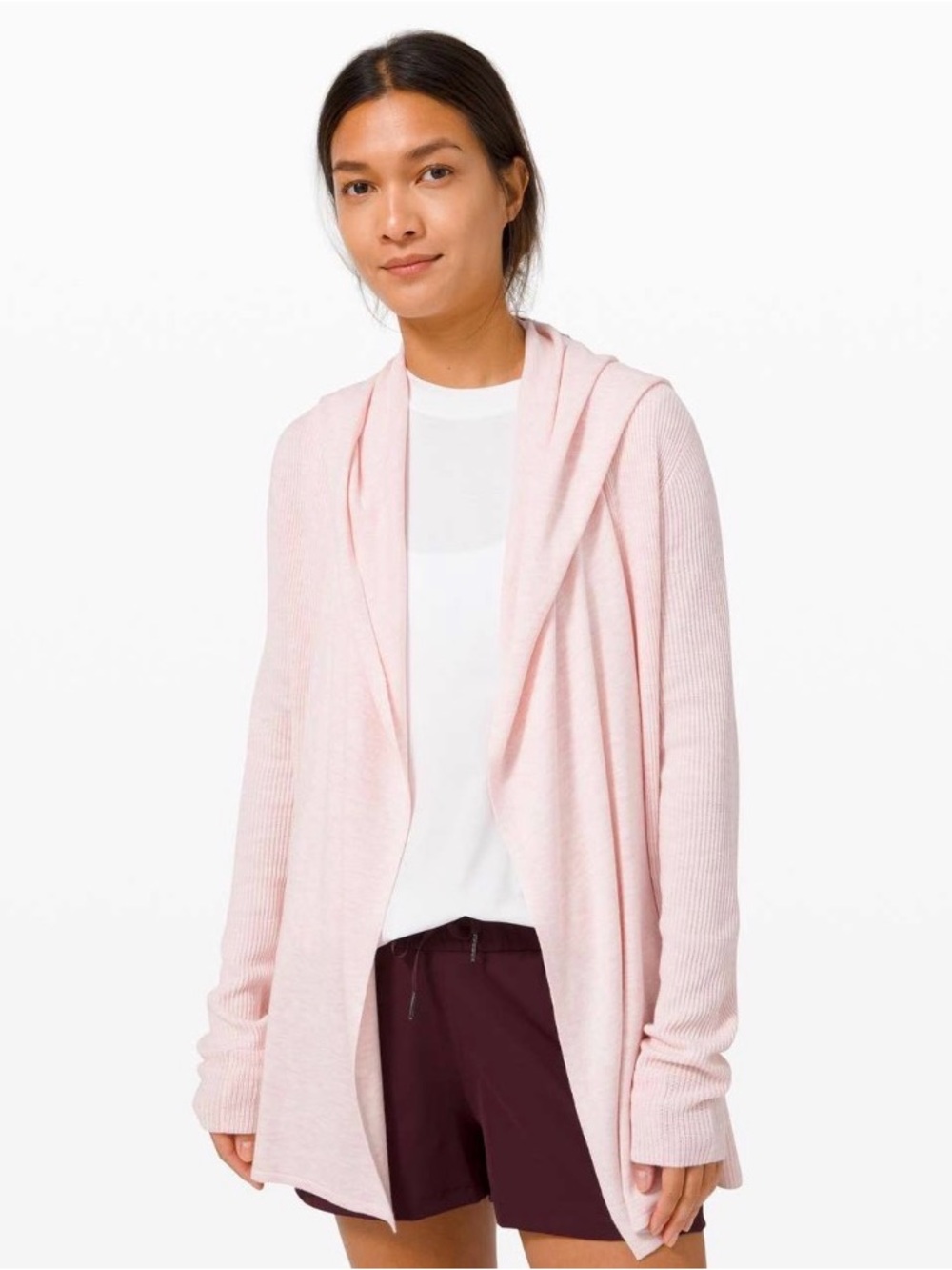 BNWT Lululemon Sundown Sweater Wrap in Heathered Ballet Slipper, sz 6
